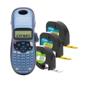 Drukarki kart i etykiet - Drukarka etykiet DYMO LetraTag 100H 160dpi / do 12mm / z 3 szt. taśm LT w zestawie - miniaturka - grafika 1