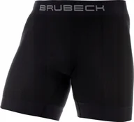 Majtki męskie - Brubeck BX11420 Bokserki męskie z wkładką rowerową czarny S - miniaturka - grafika 1