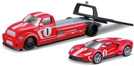 Samochody i pojazdy dla dzieci - MAISTO 2018 FORD GT + LAWETA HERITAGE EDITION CZERWONY 1:64 - miniaturka - grafika 1