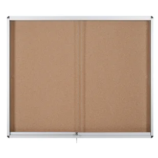 Bi-Office Gablota z drzwiami przesuwnymi, korkowa, 967 x 706 mm VT690101160 - Gabloty - miniaturka - grafika 1