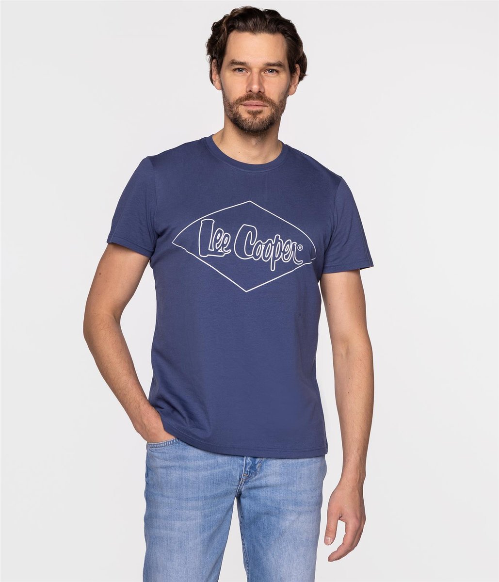T-shirt z nadrukiem HERO1 2401 BLUE INDIGO-XL