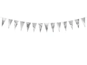 Sylwester - Party Deco Girlanda flagietki srebrna - 215 cm - 1 szt. FLG13-018M - miniaturka - grafika 1