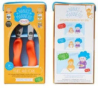 Sztućce dla dzieci - Nanas Manners ETAP 3 ORANGE Sztućce nóż widelec 3-9 lat - miniaturka - grafika 1