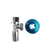 Zawory i kraniki - Zawór kątowy kulowy z rozetą - 1/2"x3/4" WADEP - miniaturka - grafika 1