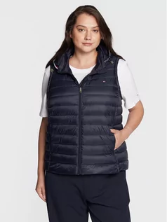 Kamizelki damskie - Tommy Hilfiger Curve Kamizelka Essential WW0WW35398 Granatowy Regular Fit - grafika 1