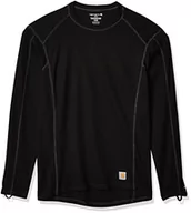 Koszulki męskie - Carhartt Męska Base Force Midweight Classic Crew Layer Top, Czarny, XXL Długi - miniaturka - grafika 1