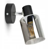 Lampy ścienne - Lampa Ścienna Kinkiet Reflektor Czarna Szklana Glass Tube 535-K1 Led E27 - miniaturka - grafika 1