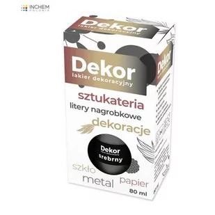Lakier dekoracyjny Dekor 80 ml srebrny - Emalie - miniaturka - grafika 1