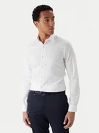 Koszule męskie - Calvin Klein Koszula LV019EU053 Biały Slim Fit - miniaturka - grafika 1