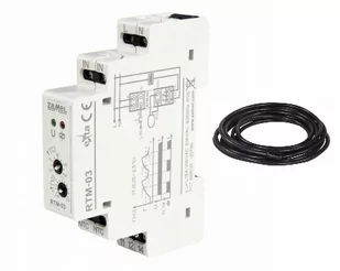 Zamel Regulator temperatury od -10 do 90 st. C jednomodułowy z nastawą histerezy 0,25-2 st. C RTM-03 EXT10000251 EXT10000251 - Bezpieczniki elektryczne - miniaturka - grafika 1