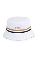Czapki dla dzieci - BOSS kapelusz dwustronny bawełniany dziecięcy kolor biały bawełniany - Boss - miniaturka - grafika 1
