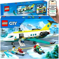 Klocki - LEGO City Samolot ratunkowy • otwierany kokpit, laboratorium na pokładzie, 4 minifigurki i akcesoria medyczne LEGO DLA DZIECKA WNUCZKA SYNA 7 8 9 10.. - miniaturka - grafika 1