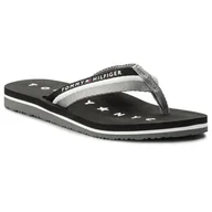 Klapki i japonki damskie - Tommy Hilfiger Japonki Tommy Loves Ny Beach Sandal FW0FW02370 Black 990 - miniaturka - grafika 1