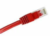 Kable miedziane - ALANTEC Patch-cord U/UTP kat.5e PVC 0.25m czerwony KKU5CZE0.25 - miniaturka - grafika 1