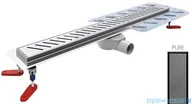 Odpływy liniowe - Wiper New Premium Pure Odpływ liniowy z kołnierzem 120 cm syfon drop 50 szlif 500.0172.02.120 - miniaturka - grafika 1