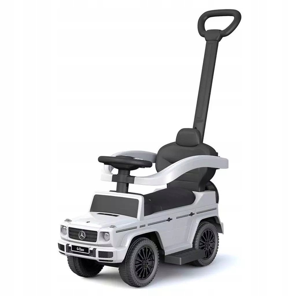 Jeździk z rączką Mercedes Benz G-Class biały Baby Mix