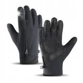 Skarpetki dla dzieci - Rękawiczki Sportowe Do Telefonu Zimowe Antypoślizgowe (Rozmiar L) - Czarne - miniaturka - grafika 1