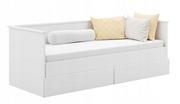 Łóżka - Łóżko młodzieżowe rozkładane HELIOS 80x160cm białe - miniaturka - grafika 1