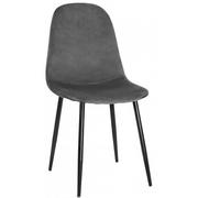 Krzesła - Ciemnoszare welurowe krzesło kuchenne - Rosato 3X - miniaturka - grafika 1