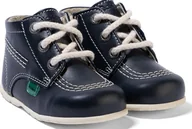 Buciki dla niemowląt - Kickers Buty Niemowlęce Granatowe Skórzane 18 Jje - miniaturka - grafika 1