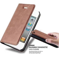 Etui i futerały do telefonów - Conly Etui na Iphone 4 / 4s Składane etui na telefon - Pokrywa - Z funkcją stojaka i tacą na karty Brown - miniaturka - grafika 1