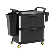 Wózki serwisowe - ulsonix Wózek hotelowy zamykany 150 kg 3 półki - miniaturka - grafika 1