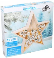 Ozdoby bożonarodzeniowe - Drewniana Ozdoba świąteczna DUŻA GWIAZDA LED - miniaturka - grafika 1