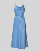 Sukienki - Sukienka koktajlowa z wiązanym paskiem model ‘Thea’ - miniaturka - grafika 1