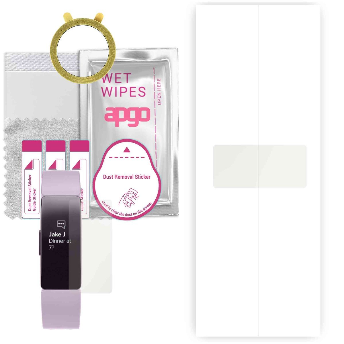 1x Folia hydrożelowa MATOWA do Fitbit Inspire HR - apgo Smartwatch Hydrogel MATTE Protection Ochrona na ekran smartwatcha