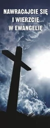Baner na Wielkanoc "Nawracajcie się.." 75x200cm - Ikony i obrazy sakralne Baner na Wielkanoc "Nawracajcie się.." 75x200cm - Ikony i obrazy sakralne - miniaturka - grafika 1