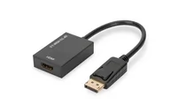 Kable komputerowe i do monitorów - ASSMANN Kabel DisplayPort Adapter, DP  HDMI typ A, 0.2 m, z blokadą, HDMI Ver. 2.0,,,,, aktywny, czarna AK-340415-002-S - miniaturka - grafika 1