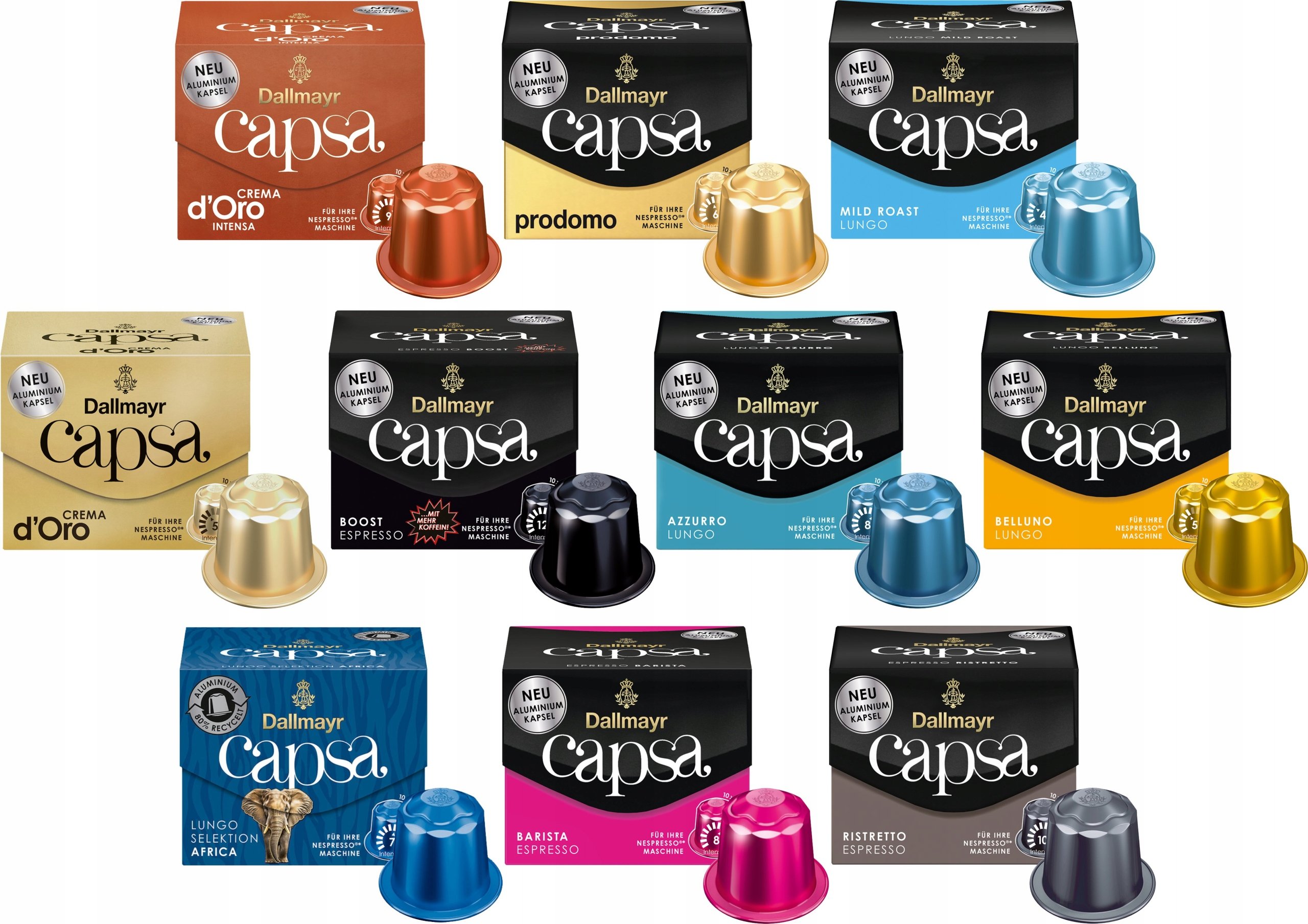 Kawa Dallmayr Nespresso Capsa Zestaw Lungo 100 szt