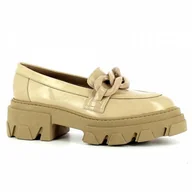 Mokasyny damskie - Mokasyny damskie beżowe CARINII - Carinii - miniaturka - grafika 1