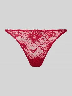 Stringi z półprzezroczystym wzorem z koronki - Majtki damskie - miniaturka - grafika 1