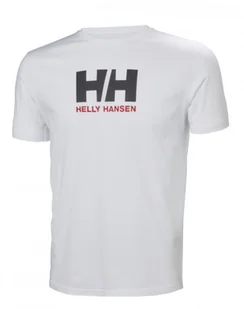 Męski t-shirt z nadrukiem Helly Hansen HH Logo T-Shirt - biały - HELLY HANSEN - Koszulki sportowe męskie - miniaturka - grafika 1