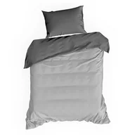 Pościel - Eurofirany Pościel stalowo-srebrna satynowa dwustronna Nova3 140x200 ef-psc-nova3sr+sta-140 - miniaturka - grafika 1