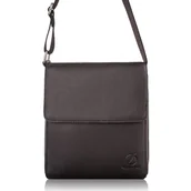 Torby męskie - Skórzana Brązowa Listonoszka Męska Na Ramię G-03 Brødrene - miniaturka - grafika 1