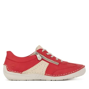 Półbuty Rieker 52521-33 Czerwony - Półbuty damskie - miniaturka - grafika 1