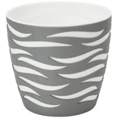 Donice - Doniczka SAHARA DUO 28 beton + biały - miniaturka - grafika 1