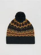 Czapki męskie - Reserved - Czapka z pomponem - granatowy - miniaturka - grafika 1