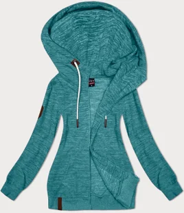 Damska polarowa bluza z kapturem ciemny niebieski melanż (2312) - 6&8 Fashion - Bluzy damskie - miniaturka - grafika 1