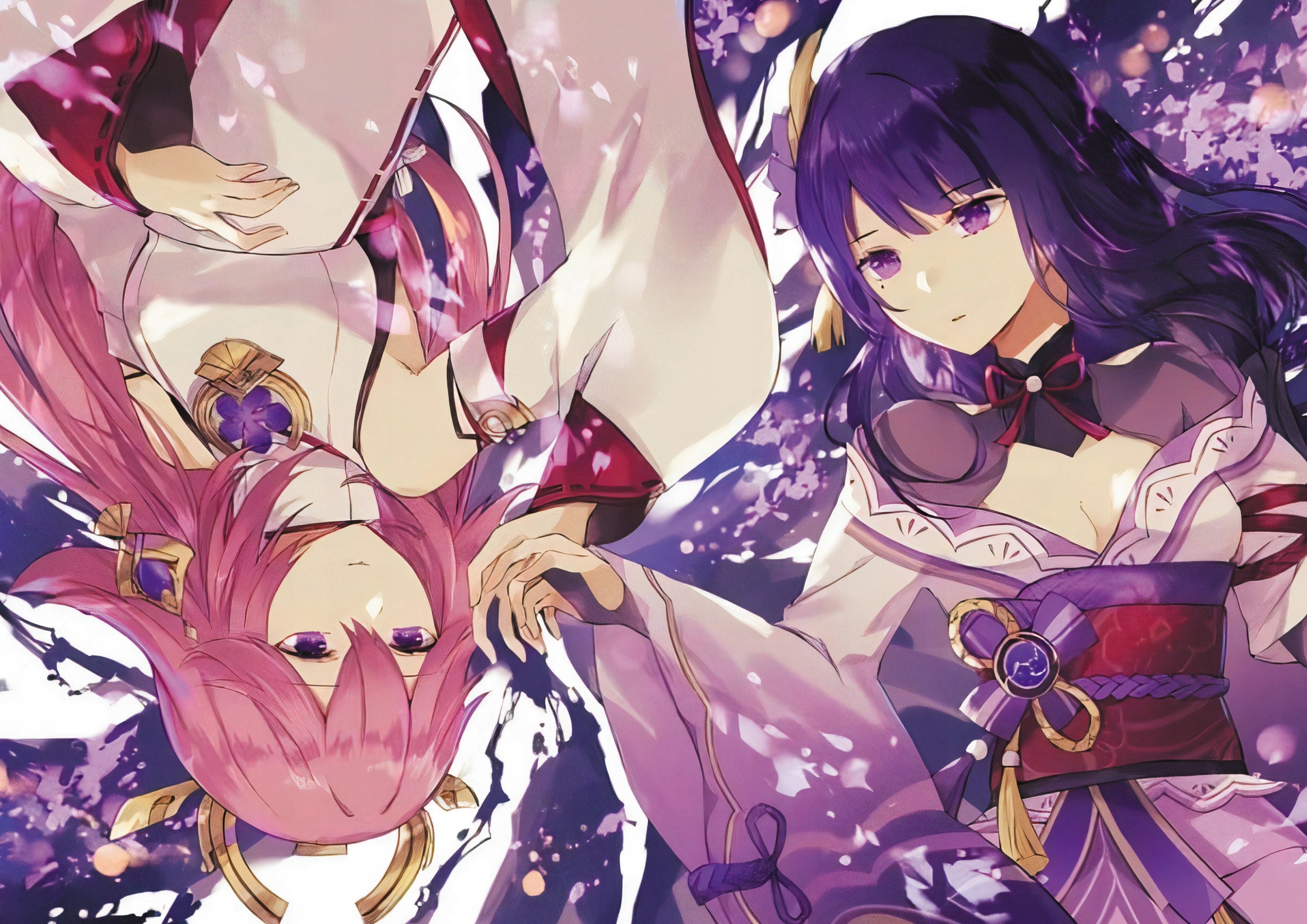 Plakat A1 Genshin Impact YaeMiko i Raiden