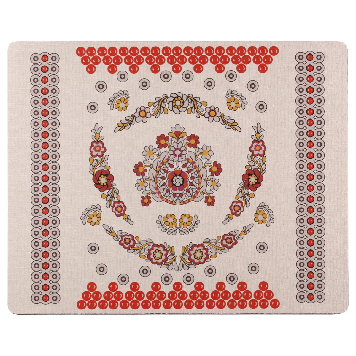 Podkładka pod mysz folk krakowski Pleszów 36 x 29 cm beżowa