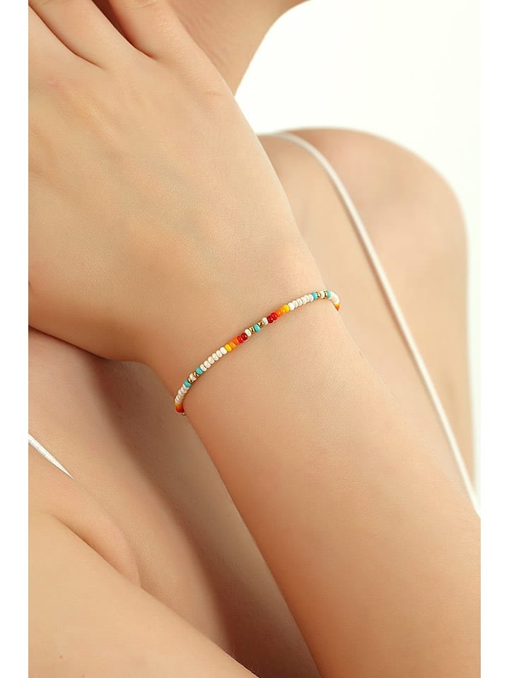 atelier MIU Pozłacana bransoletka z perłami syntetycznymi - dł. 16 cm