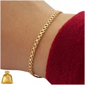 Bransoletki - PIĘKNA BRANSOLETKA DAMSKA BISMARK 18K PREZENT DLA DZIEWCZYNY, ŻONY, MAMY - miniaturka - grafika 1