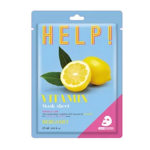 Bergamo Help Sheet Mask maska do twarzy z Witaminą 25ml - Maseczki do twarzy - miniaturka - grafika 1
