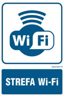 Systemy ekspozycyjne i znaki informacyjne - RB034 STREFA WI-FI, PN - PŁYTA PCV 1MM; (200X300MM) - miniaturka - grafika 1