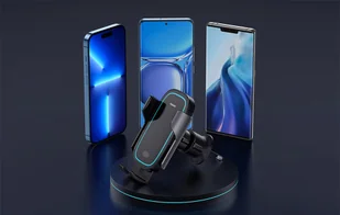 Baseus Uchwyt samochodowy z ładowarką MilkyWay Pro 15W (czarny) - Uchwyty samochodowe do telefonów - miniaturka - grafika 16