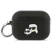 Akcesoria do słuchawek - Etui Karl Lagerfeld Monogram Karl & Choupette Head do AirPods Pro 3 czarny - miniaturka - grafika 1