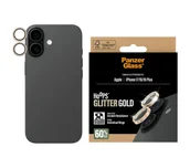 Szkła hartowane na telefon - PanzerGlass Hoops Glitter do iPhone 17 / 16 / 16 Plus Złoty - miniaturka - grafika 1